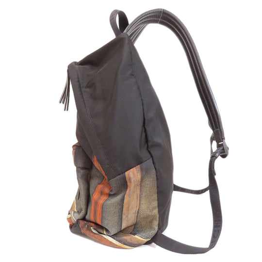 Givenchy Backpack Nylon multicolor Print Women Used Authentic