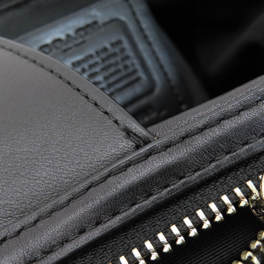 COACH Tote Bag F57612 canvas black Signature Women Used Authentic