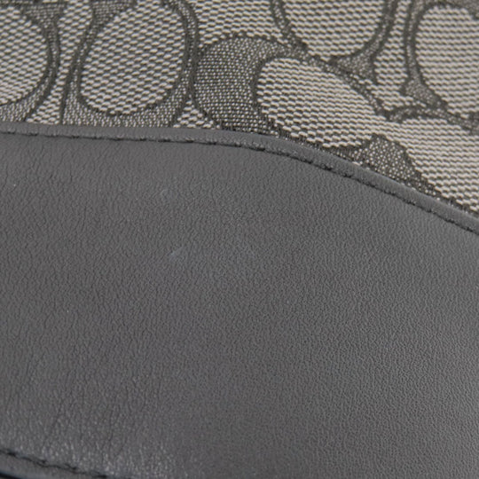 COACH Tote Bag F57612 canvas black Signature Women Used Authentic