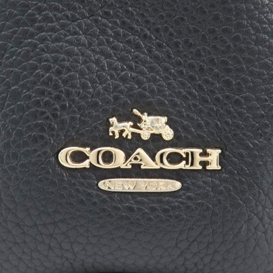 COACH Backpack 37581 leather black logoMetal Women Used Authentic
