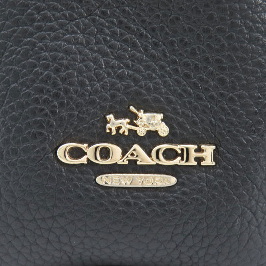COACH Backpack 37581 leather black logoMetal Women Used Authentic