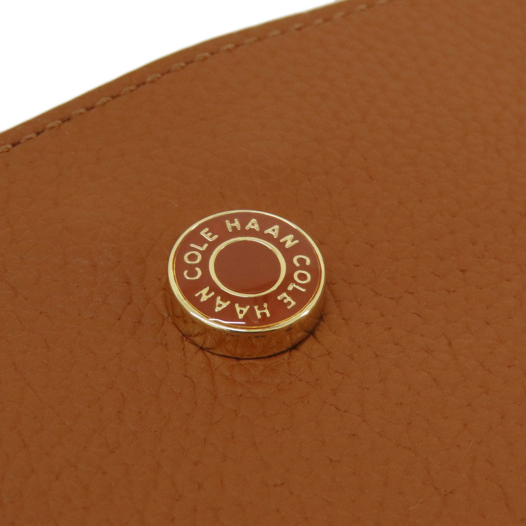 COLE HAAN Tote Bag leather Brown logo Women Used Authentic