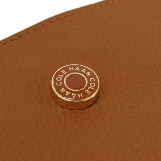 COLE HAAN Tote Bag leather Brown logo Women Used Authentic