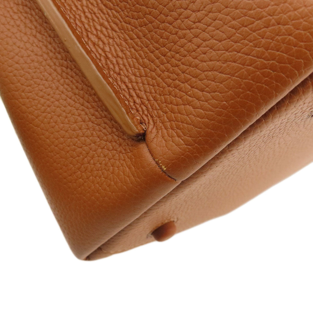 COLE HAAN Tote Bag leather Brown logo Women Used Authentic