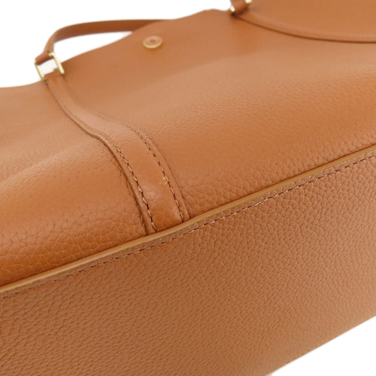 COLE HAAN Tote Bag leather Brown logo Women Used Authentic
