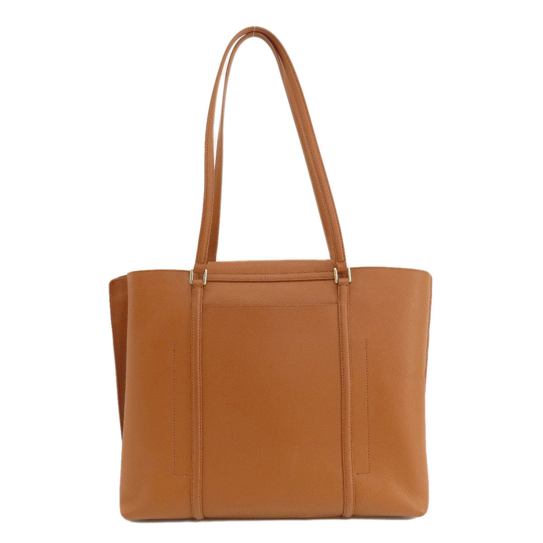 COLE HAAN Tote Bag leather Brown logo Women Used Authentic