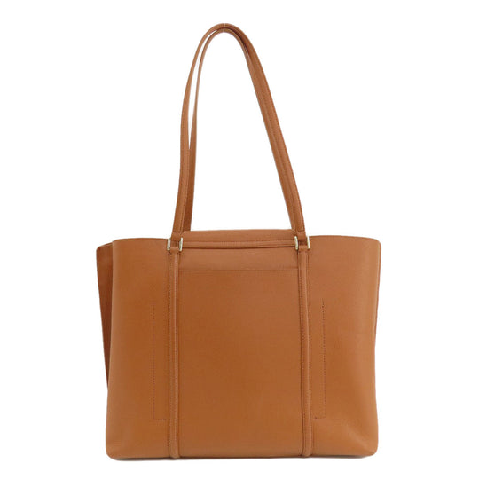 COLE HAAN Tote Bag leather Brown logo Women Used Authentic