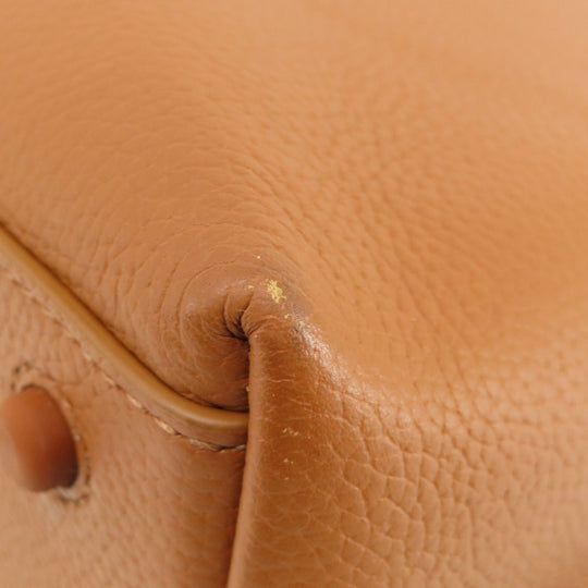 COLE HAAN Tote Bag leather Brown logo Women Used Authentic