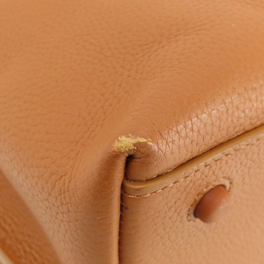 COLE HAAN Tote Bag leather Brown logo Women Used Authentic