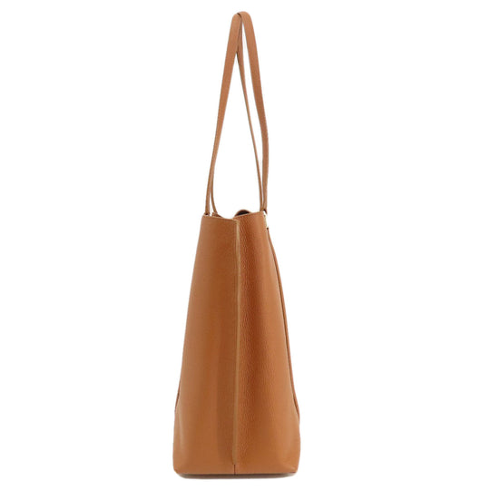 COLE HAAN Tote Bag leather Brown logo Women Used Authentic