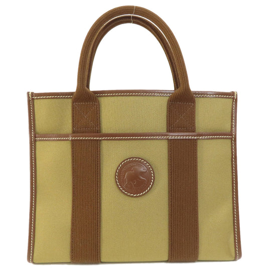 HUNTING WORLD Tote Bag canvas green logo Women Used Authentic