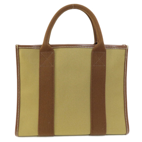 HUNTING WORLD Tote Bag canvas green logo Women Used Authentic