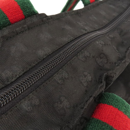 GUCCI Handbag 131230 canvas black GG Women Used Authentic