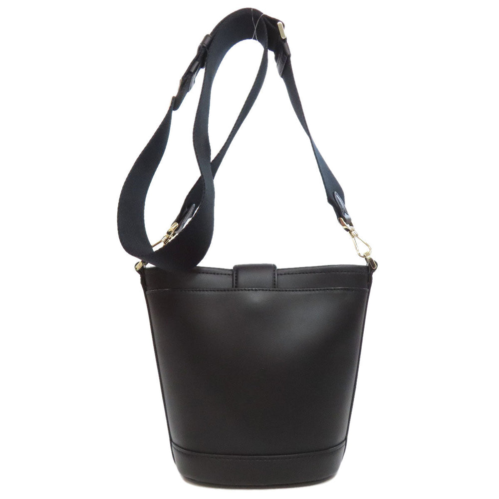 Kate Spade Shoulder Bag leather black logo Women Used Authentic