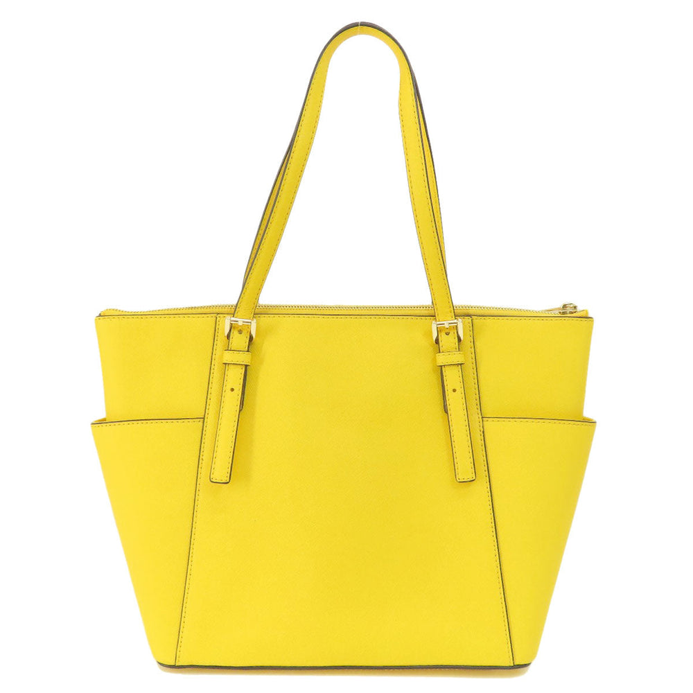 MICHAEL KORS Tote Bag leather yellow logo Women Used Authentic