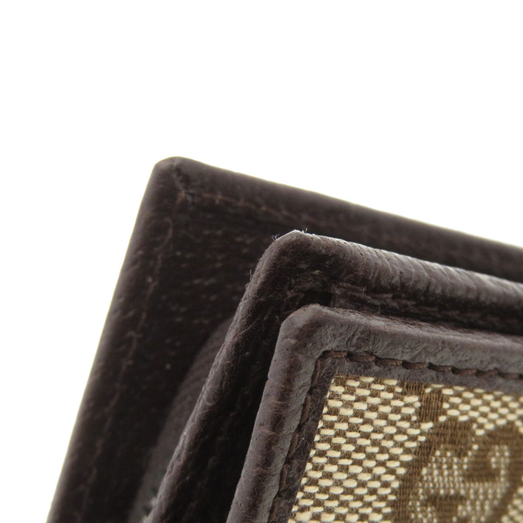 GUCCI Bifold Wallet 146568 Canvas, Leather Brown GG Women Used Authentic