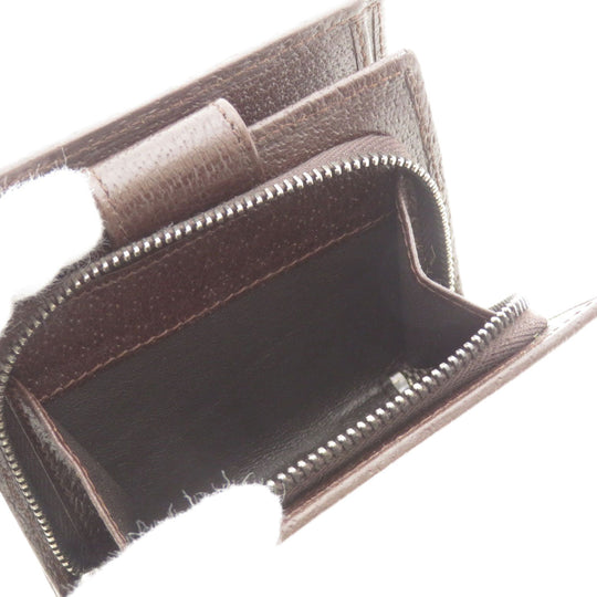 GUCCI Bifold Wallet 146568 Canvas, Leather Brown GG Women Used Authentic