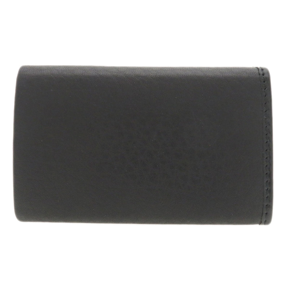 GUCCI Key case Key holder  92749 Calfskin black Logo motif mens Used Authentic