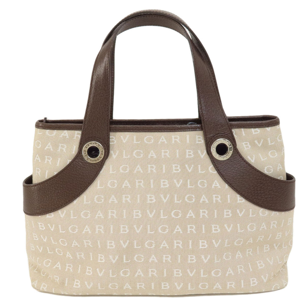 BVLGARI Handbag canvas Brown Logo mania