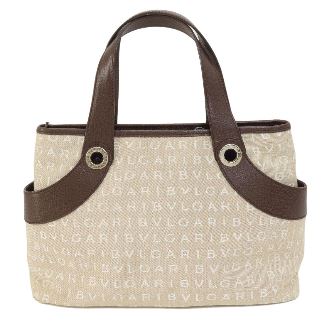 BVLGARI Handbag canvas Brown Logo mania