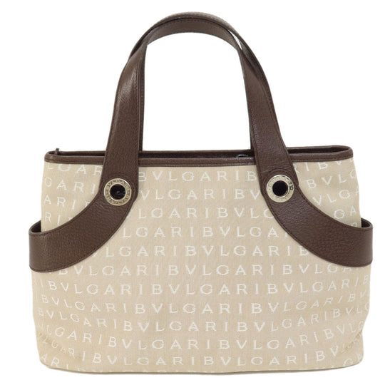 BVLGARI Handbag canvas Brown Logo mania