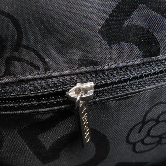 CHANEL Tote Bag lambskin black Mademoiselle SilverMetal Women Used Authentic