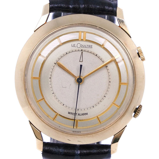 JAEGER-LECOULTRE Watches Hand Winding Stainless Steel, Leather, 10k Gold Filled gold cal.814 vintage Memo box Silver dial mens Used Authentic