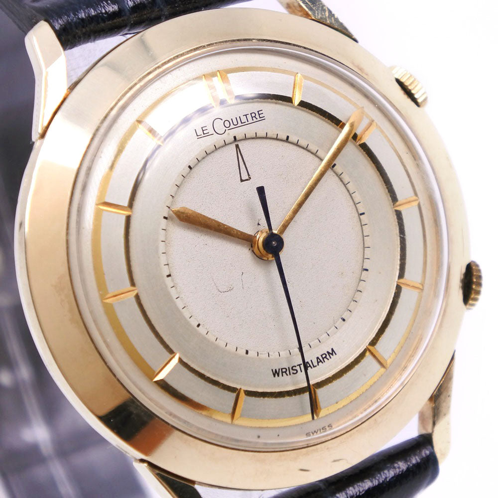 JAEGER-LECOULTRE Watches Hand Winding Stainless Steel, Leather, 10k Gold Filled gold cal.814 vintage Memo box Silver dial mens Used Authentic