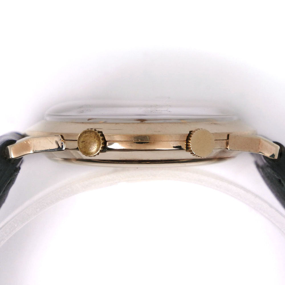 JAEGER-LECOULTRE Watches Hand Winding Stainless Steel, Leather, 10k Gold Filled gold cal.814 vintage Memo box Silver dial mens Used Authentic
