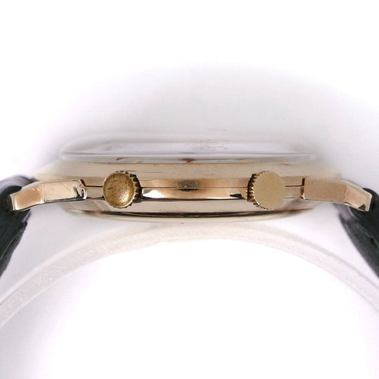 JAEGER-LECOULTRE Watches Hand Winding Stainless Steel, Leather, 10k Gold Filled gold cal.814 vintage Memo box Silver dial mens Used Authentic