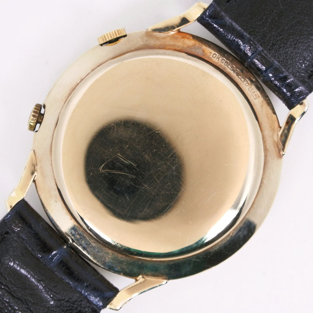 JAEGER-LECOULTRE Watches Hand Winding Stainless Steel, Leather, 10k Gold Filled gold cal.814 vintage Memo box Silver dial mens Used Authentic
