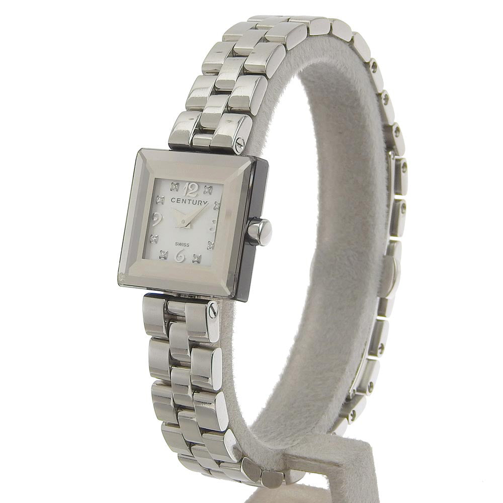 CENTURY Watches Quartz 907.7.F.AB1.11-SA Stainless Steel, Diamond Silver 8P diamond jolly joker White shell dial Women Used Authentic