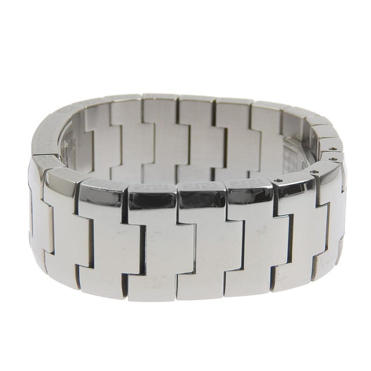 VERSACE Watches Quartz Stainless Steel Silver black dial Women Used Authentic