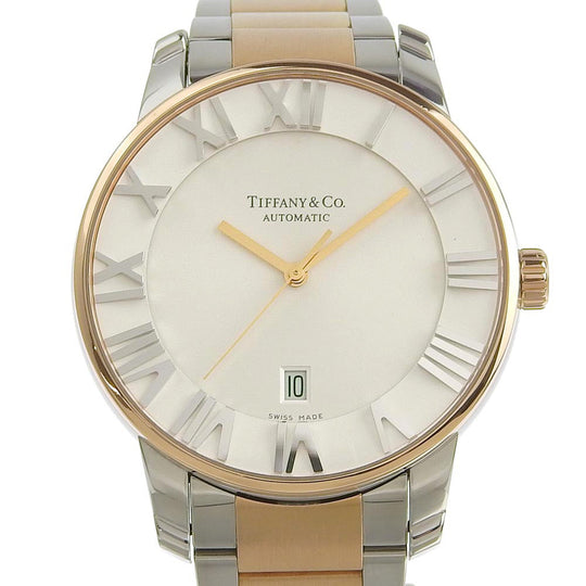 TIFFANY&Co. Watches Mechanical Automatic Z1810.68.13A21A.00A Stainless Steel , Plated Gold gold Atlas Dome White dial mens Used Authentic