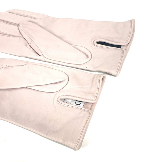 Dior gloves leather pink Studs Cannage Women 8 Used Authentic