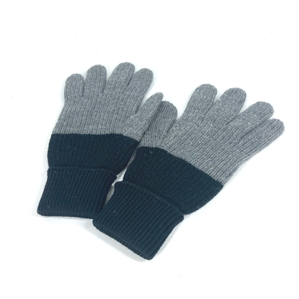 Dior gloves 213MG01AT481 wool gray By color CD logo mens M Used Authentic