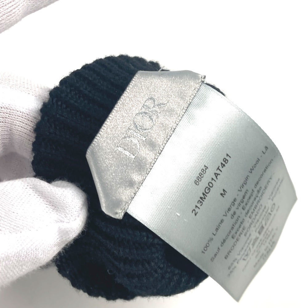 Dior gloves 213MG01AT481 wool gray By color CD logo mens M Used Authentic