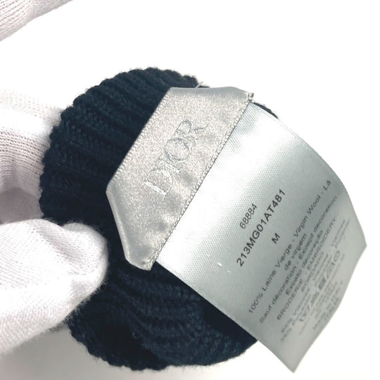 Dior gloves 213MG01AT481 wool gray By color CD logo mens M Used Authentic