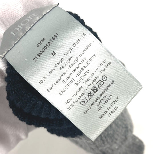 Dior gloves 213MG01AT481 wool gray By color CD logo mens M Used Authentic