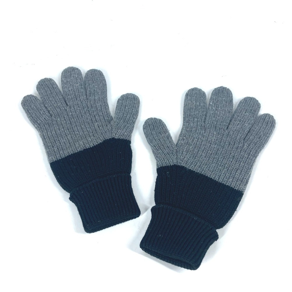Dior gloves 213MG01AT481 wool gray By color CD logo mens M Used Authentic