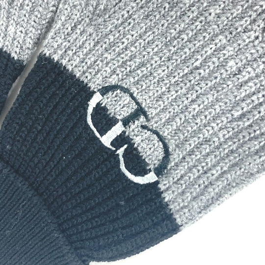 Dior gloves 213MG01AT481 wool gray By color CD logo mens M Used Authentic