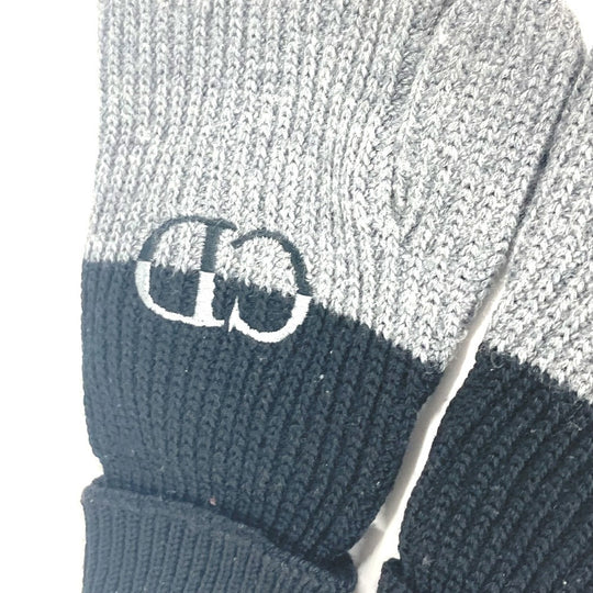 Dior gloves 213MG01AT481 wool gray By color CD logo mens M Used Authentic
