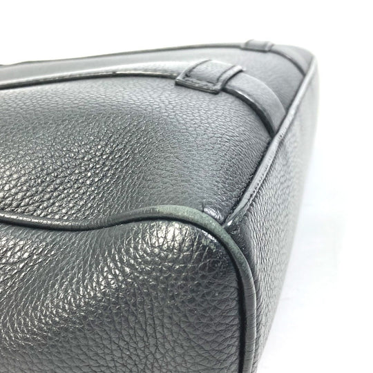 DIOR HOMME Business bag leather black Handbag logo Inner Trotter Oblique mens Used Authentic