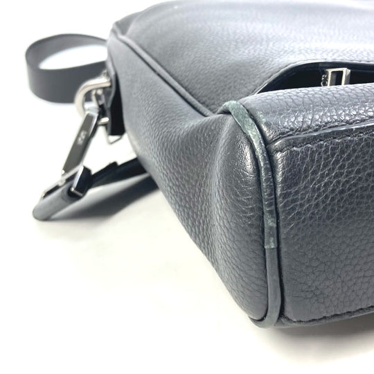 DIOR HOMME Business bag leather black Handbag logo Inner Trotter Oblique mens Used Authentic