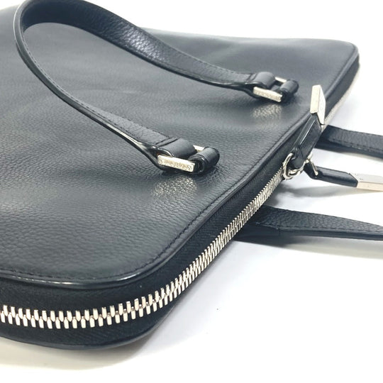 DIOR HOMME Business bag leather black Handbag Tote Bag logo mens Used Authentic