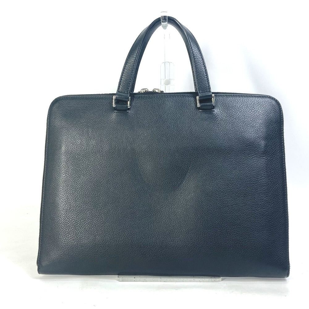 DIOR HOMME Business bag leather black Handbag Tote Bag logo mens Used Authentic
