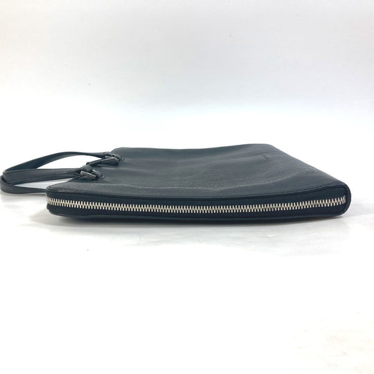 DIOR HOMME Business bag leather black Handbag Tote Bag logo mens Used Authentic