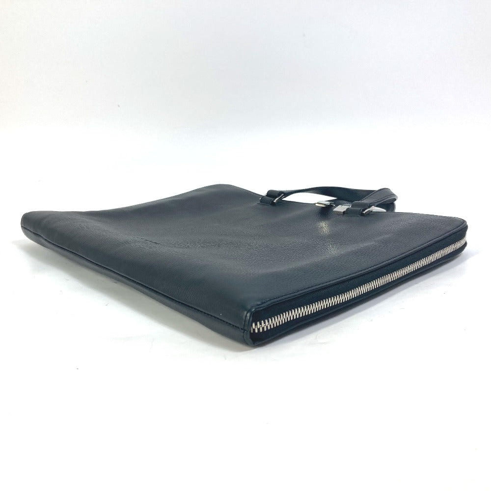 DIOR HOMME Business bag leather black Handbag Tote Bag logo mens Used Authentic
