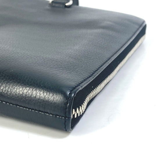 DIOR HOMME Business bag leather black Handbag Tote Bag logo mens Used Authentic