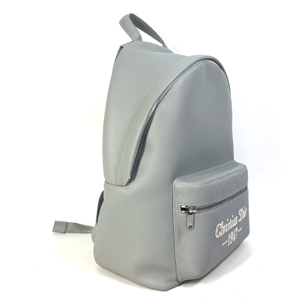Dior Backpack 1ESBA088NFS Calfskin gray rider RIDER1947 logo backpack mens Used Authentic